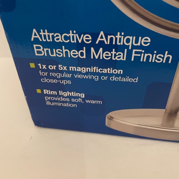 Revlon swivel illuminating mirror in brushed nickel brand new - Picture 2 of 8